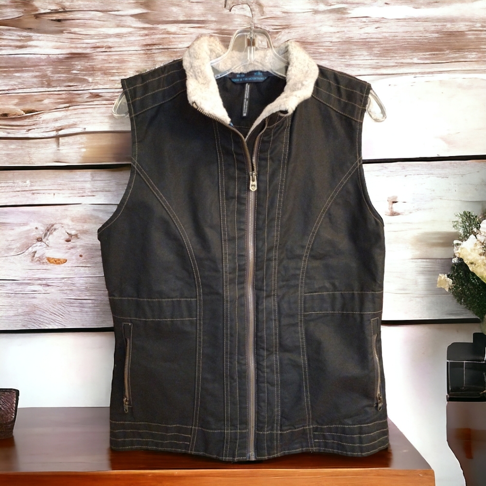 Kuhl Dark Gray and Cream Vest